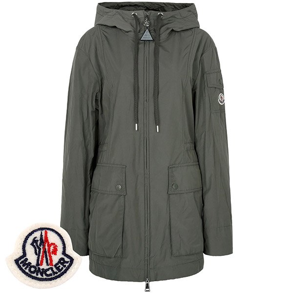 [부산점] 몽클레어 카키 레안드로 윈드브레이커 후드 집업 자켓 LEANDRO 1A00133 549P3 92E