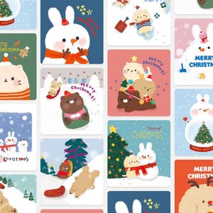 오너클랜 미니 크리스마스 카드 12종 세트 2P 편지지 봉투 선물