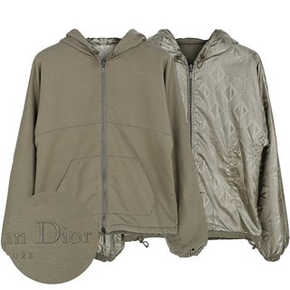 DIOR [부산점] 디올 베이지 다이아몬드 리버시블 후드 집업 자켓 313J232B0531 181