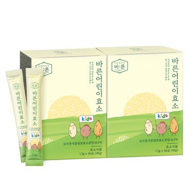 건강한약속 바른 바른 어린이 효소 곡물 발효 유산균 1.5g x 30포, 2박스