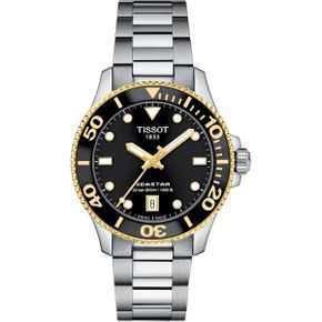 독일 티쏘 시계 1796260 Tissot Seastar 1000 Watch Woman Man TwoTone 36 mm Steel T120.210.21