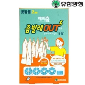 유한 해피홈 좀벌레아웃 옷장용 2개입 나프탈렌 좀약