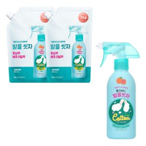 온더바디 발을씻자 코튼풋샴푸 자몽향 본품 385ml 1개+리필500ml 2개