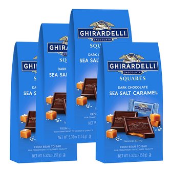 유아이홈 기라델리 다크 초콜릿 카라멜 Ghirardelli Dark Sea Salt Caramel Chocolate 151g 4팩