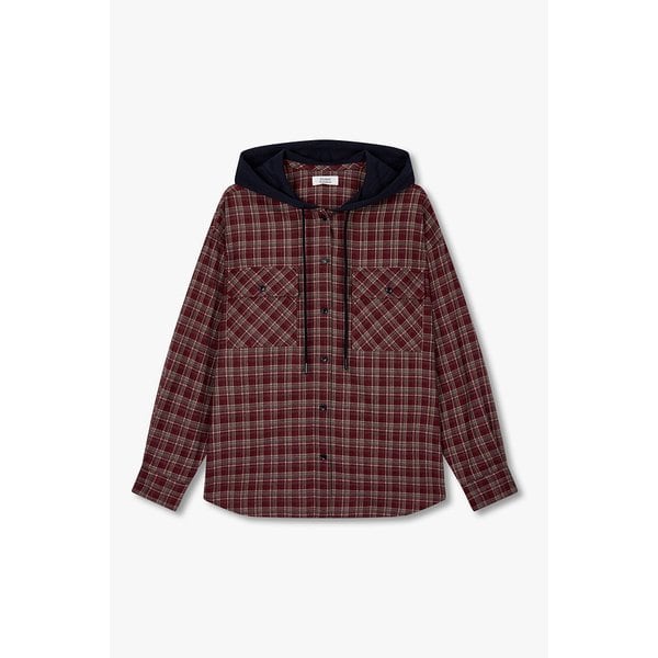 [리오더] 체크 후디 캐주얼 셔츠 9105421106161