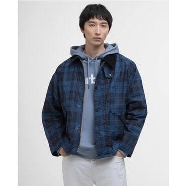 바버 [25SS]남성 네이비 Transport Check 트랜스포트 코튼 캐주얼 자켓