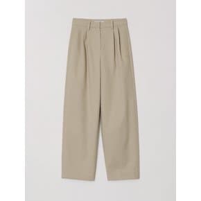 Textured wool pleated wide trouser (Beige)