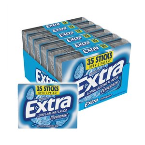  [해외직구]EXTRA Peppermint Sugarfree Chewing Gum 엑스트라 페퍼민트 무설탕 츄잉껌 35피스 6팩