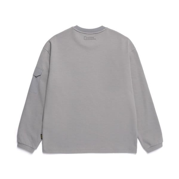 [여주점] N251USW220 카프 기능성 소매 포켓 세미오버핏 맨투맨 MOURNING GREY