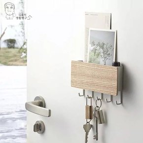 우드 다용도 걸이 후크 현관 마스크 차키 열쇠 보관함