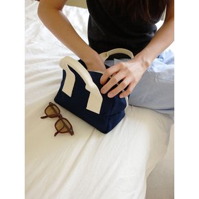 Canvas Boston Bag (Navy/S,M,L)