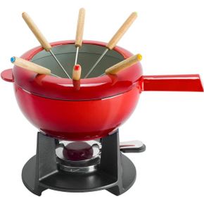 영국 즈월링 냄비 Zwilling 40201001 Fondue Set Cherry Enamel Cast Iron Pan Swiss for Melted