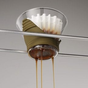 Kalita (카리타) 커피 드리퍼 웨이브 스타일 업 카키 2-4 인용 185 35245