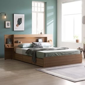스마트 LED 수납침대 Q본넬 매트리스 i105273