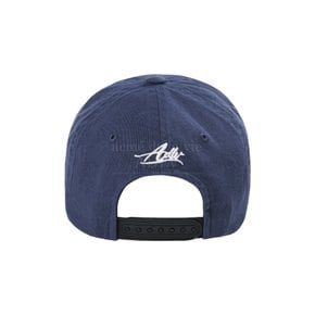 SCRIPT LOGO CHAIN EMBROIDERY WASHING BALL CAP NAVY-SC체인워싱 볼캡