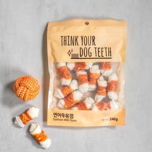 MOLLY'S THINK YOUR DOG TEETH 연어 딩고 우유껌 15P