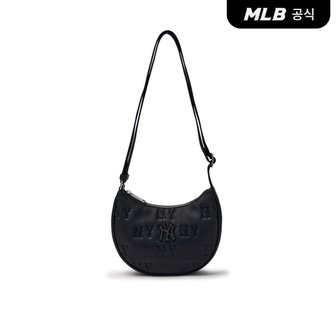 MLB [코리아공식] 클래식 모노그램 뉴 엠보 크로스백 NY (Black)