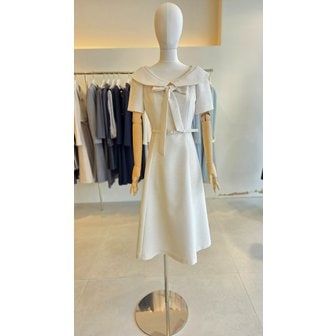 JJ지고트 [여주점] [JJ 지고트] 여성 리본 라운드 칼라 플레어 원피스 GS4A0OP361