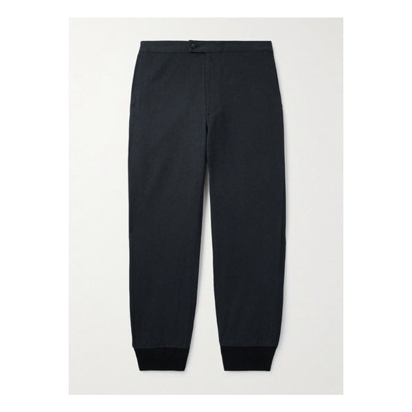 베르토네 테이퍼드 그로그랭 스트라이프 코튼 트윌 팬츠 블루 46376663162937914