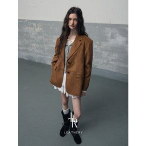 디바이드 싱글 스웨이드 블레이저 [2color]