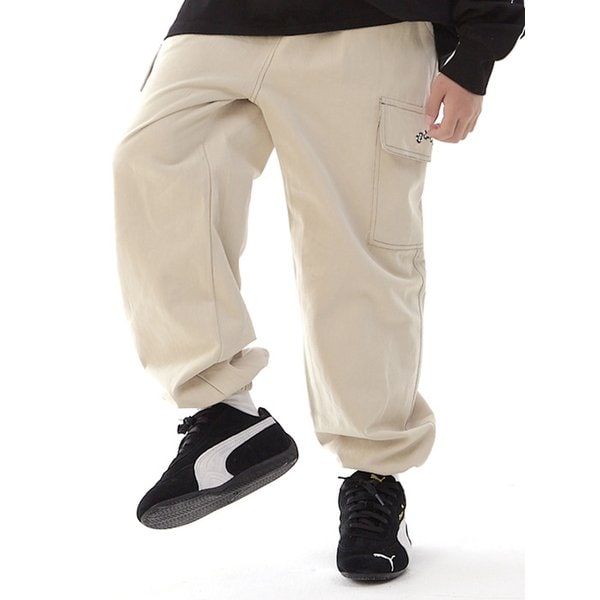 B83 면 카고포인트 팬츠(베이지)