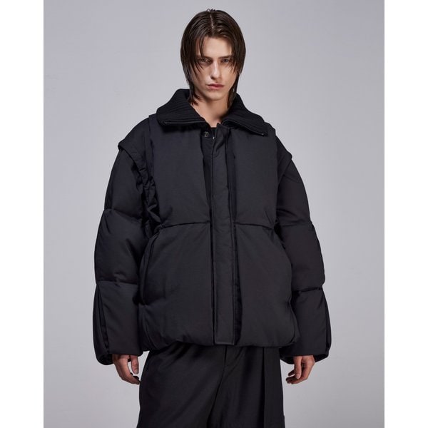 [파주점] 컬렉션 딥폴드 메타 구스다운 점퍼 SG6JP701BK