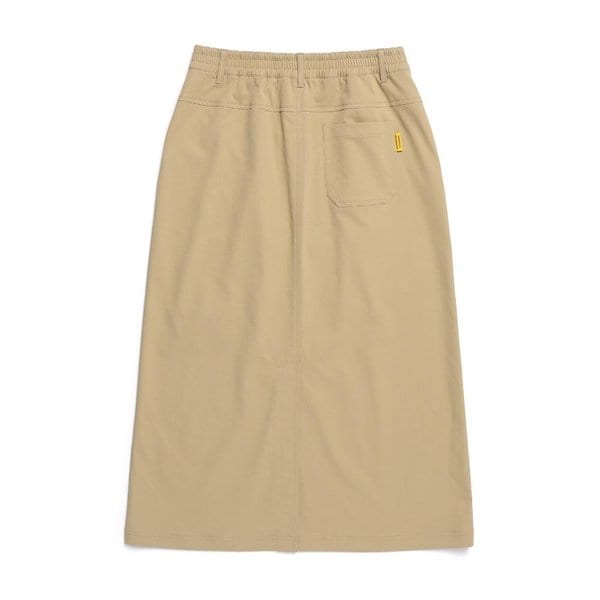 [여주점] N251WSK020  여성 허리 밴딩 롱 스커트 샌드베이지