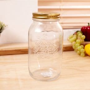 콰드로자 주방용품 1.5L 유리용기 공병 보관용기 밀폐용기