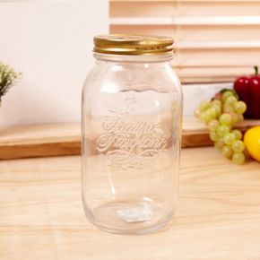 콰드로자 주방용품 1.5L 유리용기 공병 보관용기 밀폐용기