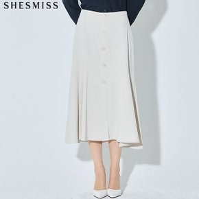 [쉬즈미스(SHESMISS)] 백 밴딩 버튼 스커트 (택가격: 228000원)