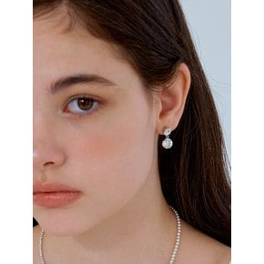 double cubic drop earring