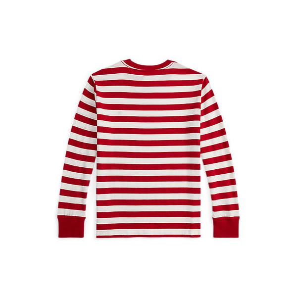폴로 키즈 남아 8-18세 스트라이프 코튼 롱 슬리브 티(CWPOTSHY8021242600)