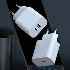  25W 스마트폰 멀티 고속 충전기 어댑터 PPS GaN C타입 USB 2포트 동시충전 노트북 화이트 H496