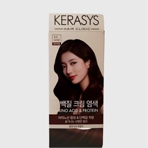 케라시스 단백질 크림 염색 초코브라운 120g 새치커버용 크림 염색약 용실염색약 새치