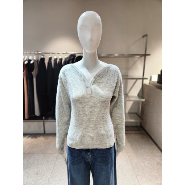 [여주점] [나이스클랍] 네크변형 골지 니트 풀오버  A244PWK915