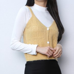 6색 보들 버튼 뷔스티에 조끼 가디건