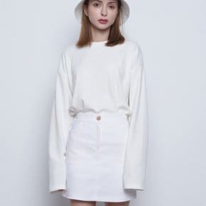 W422 bell sleeve tee white