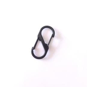 양방향 S형 카라비너 블랙5cm 캠핑 등산 분실방지 키링 (S43478388)