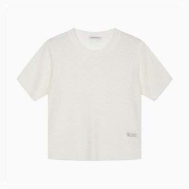 르샵블랑 라운드넥 메탈사 테리 반팔 니트(L2G25KPO090)