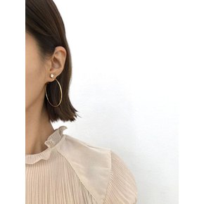 Layered Cubic Big Ring Earring