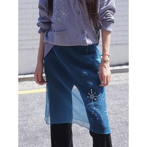 GLITTERING GEM OGANZA SKIRT [BLUE GREEN]