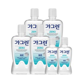 동아제약 가그린 제로 750ml 4개+250ml 2개 구강청결제 가글