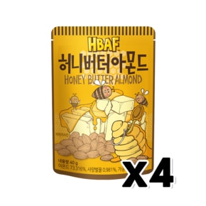 바프 허니버터 아몬드 견과류간식 40g x 4개