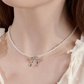 [송해나, 빌리 츠키, 에스파 윈터, 박제니 착용][sv925] flow ribbon necklace