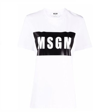 MSGM [국내당일] MSGM 여자 로고 라운드 반팔티셔츠 2000MDM520200002 01