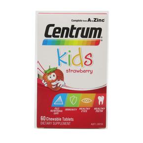 [해외직구] 센트롬 키즈 딸기맛 60츄어블정 2팩 Centrum Kids Strawberry Chew Multi