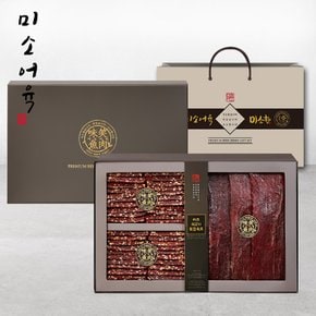 [9/6(금)순차출고][미소어육GIFT] 국내산 소고기 치즈 복합육포 선물세트(쇼핑백포함)/510g