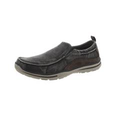 5093301 Skechers Elected Drigo Mens Canvas Memory Foam Loafers