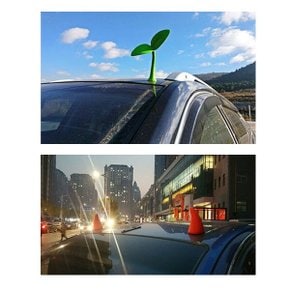 메모리폼 차량용 3D 입체 액세서리 3M양면테이프 부착