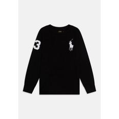 키즈 폴로 랄프로렌 빅 PONY 코튼 저지 LONG-SLEEVE 티 티셔츠 - 롱 슬리브 탑 - 블랙 9531099